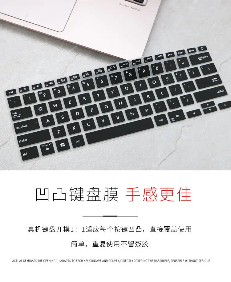 Asus Lingyao 2 Deluxe14 Laptop Keyboard Film U4300 14" Dustproof — feature 2
