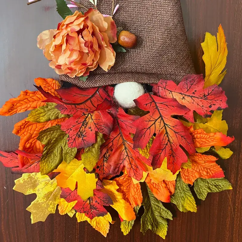 Cangyan Autumn Leaf Decor 2023 Pastoral Hat Wreath