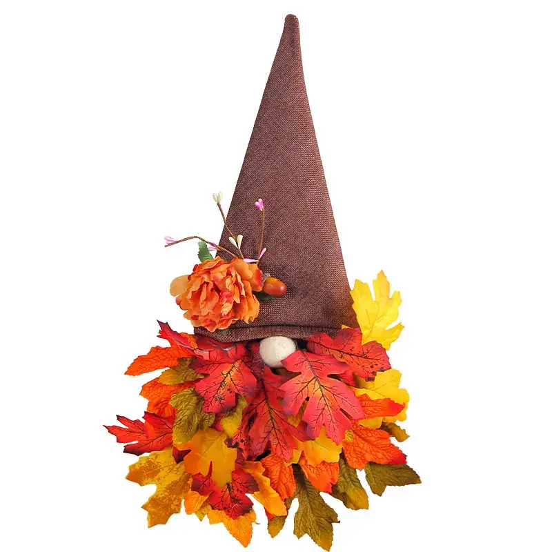 Cangyan Autumn Leaf Decor 2023 Pastoral Hat Wreath