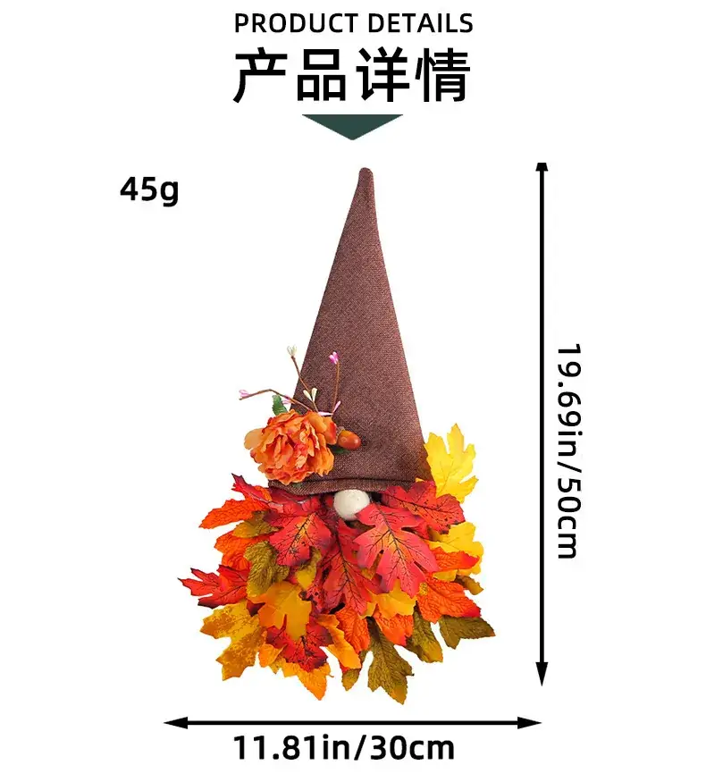Cangyan Autumn Leaf Decor 2023 Pastoral Hat Wreath — feature 1