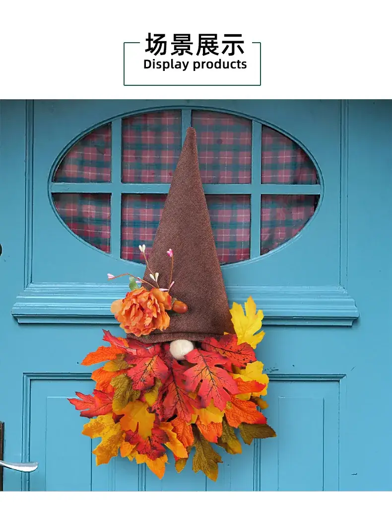 Cangyan Autumn Leaf Decor 2023 Pastoral Hat Wreath — feature 3