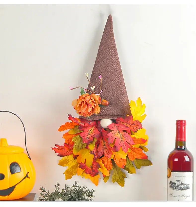 Cangyan Autumn Leaf Decor 2023 Pastoral Hat Wreath — feature 4
