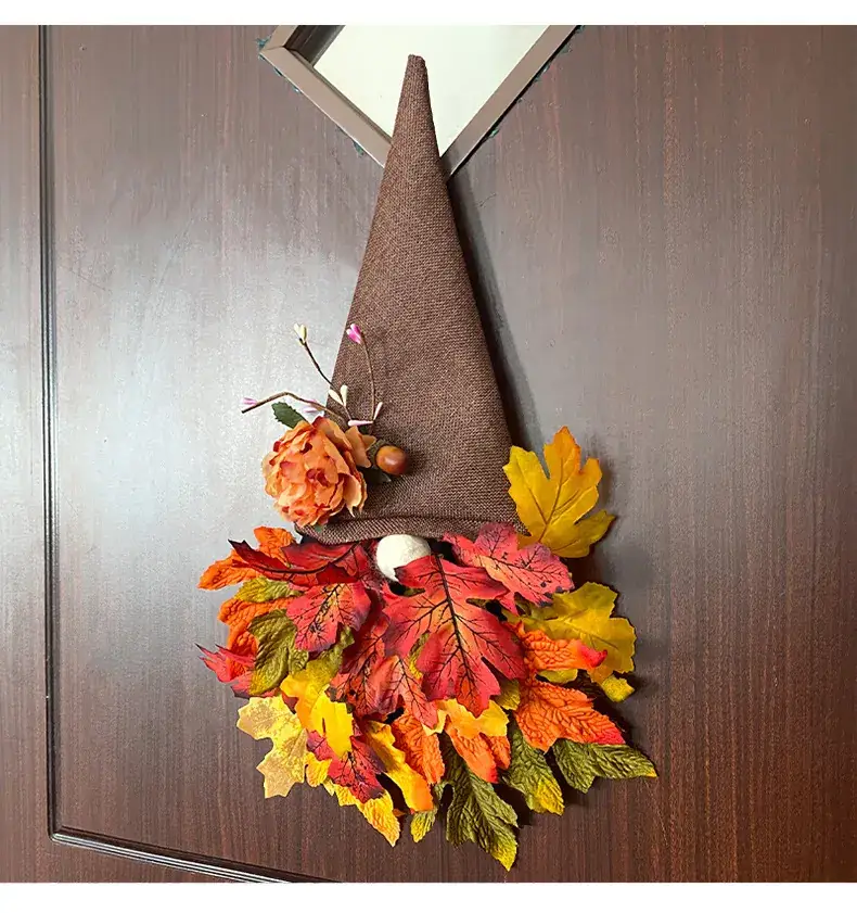Cangyan Autumn Leaf Decor 2023 Pastoral Hat Wreath — feature 7