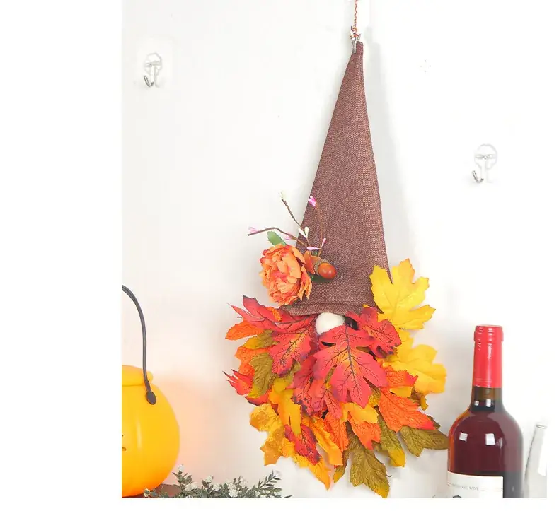 Cangyan Autumn Leaf Decor 2023 Pastoral Hat Wreath — feature 9