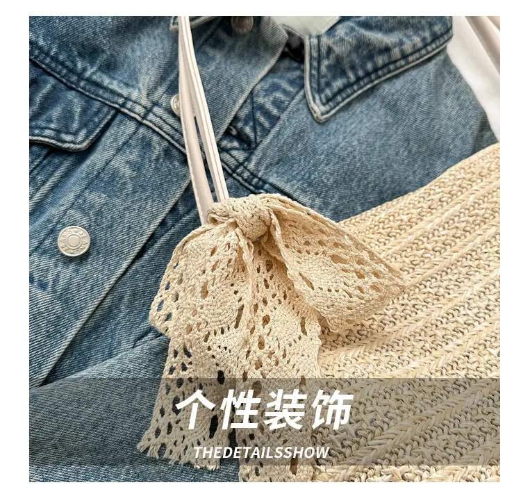 Fresh Sunflower Knitted Straw Shoulder Bag for Women — feature 3
