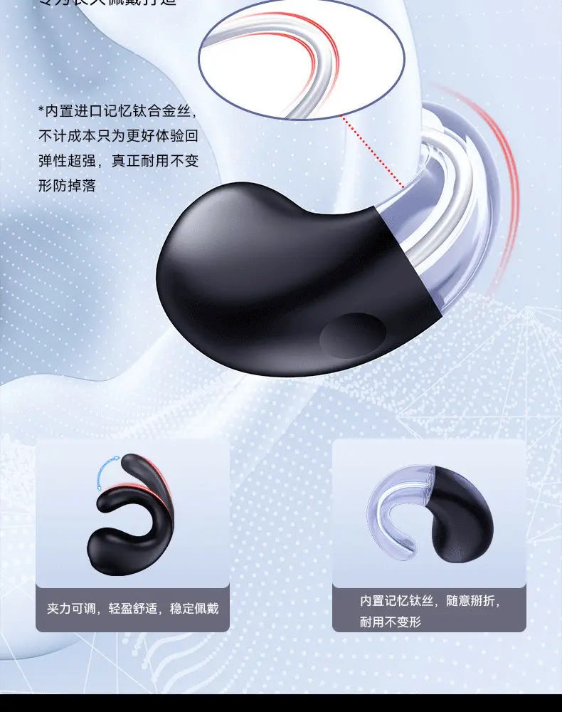 AI Translation Clip-On Earphones Q92 Noise Reduction Sports Wireless — feature 13