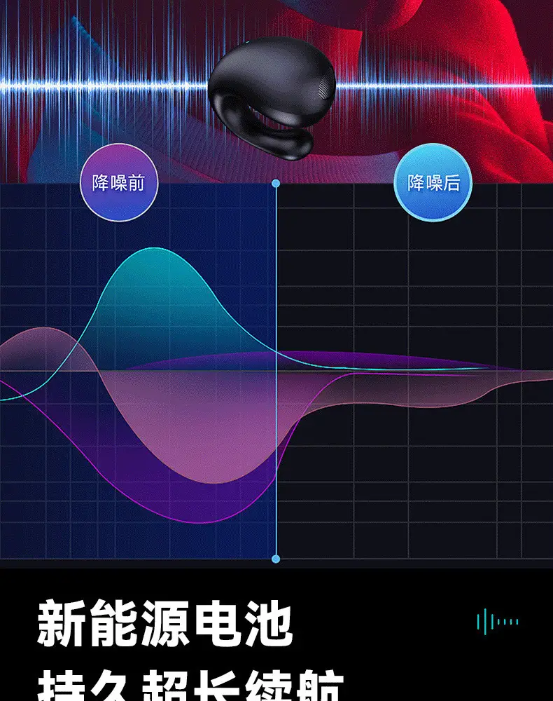 AI Translation Clip-On Earphones Q92 Noise Reduction Sports Wireless — feature 17