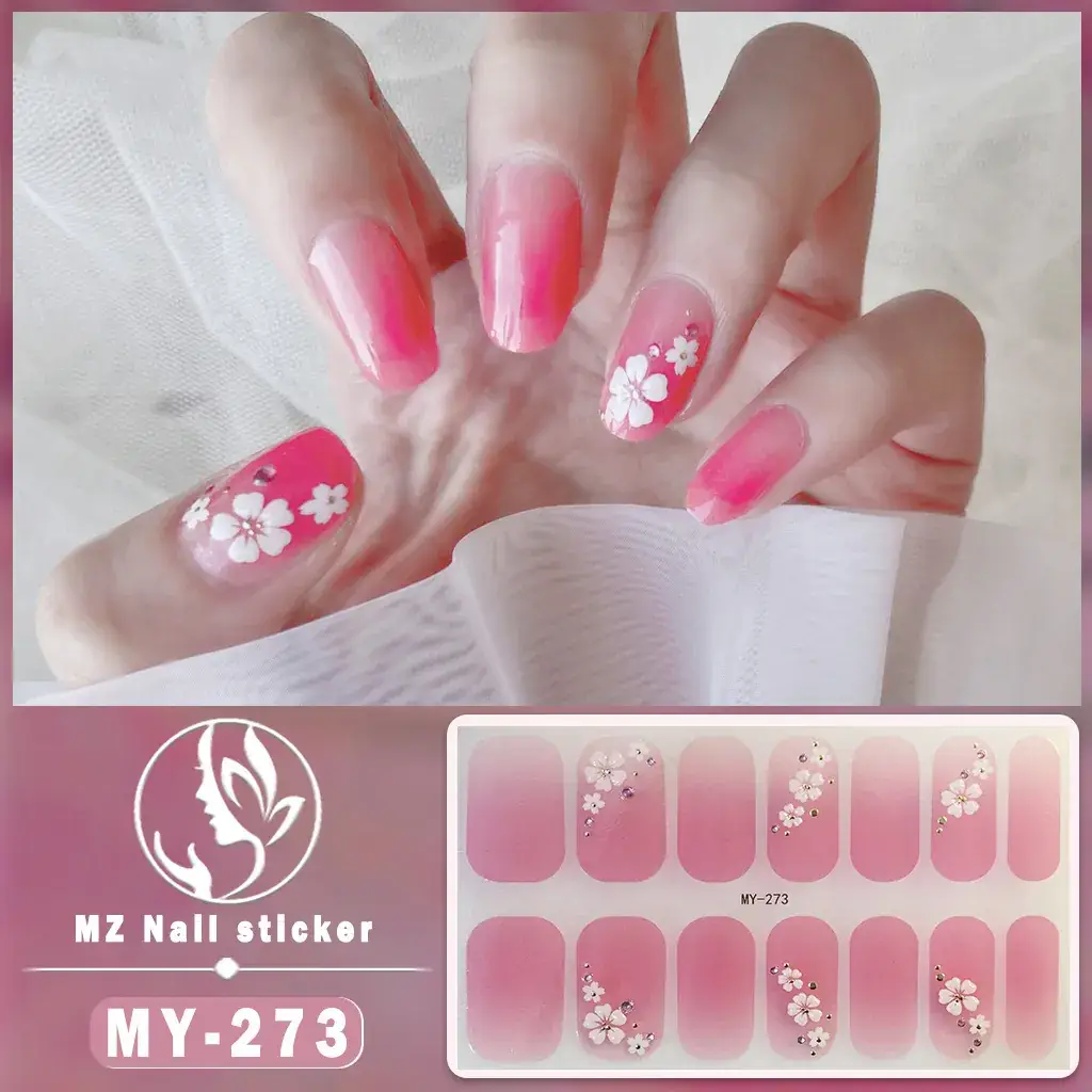Waterproof Butterfly Nail Stickers Pink 5D Design - Image 19