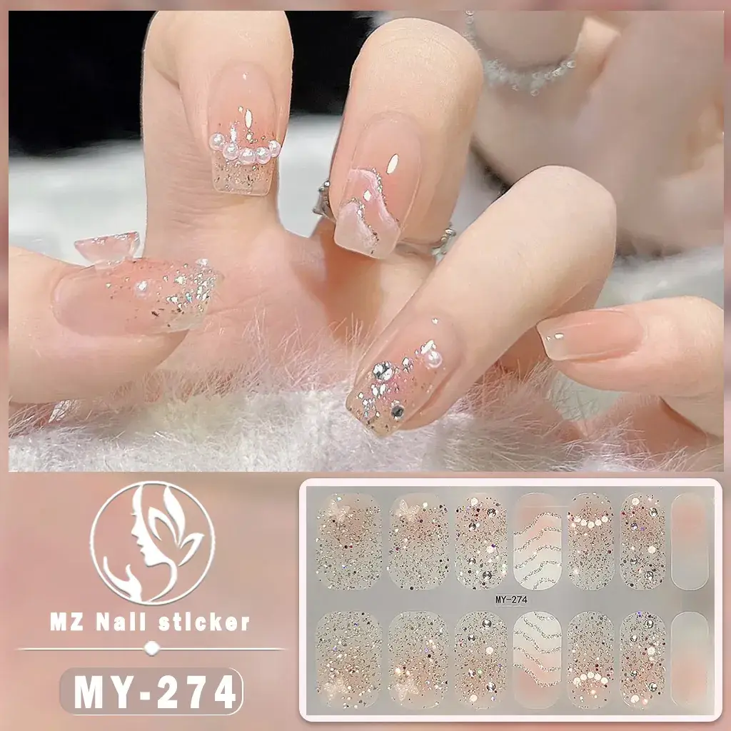 Waterproof Butterfly Nail Stickers Pink 5D Design - Image 20