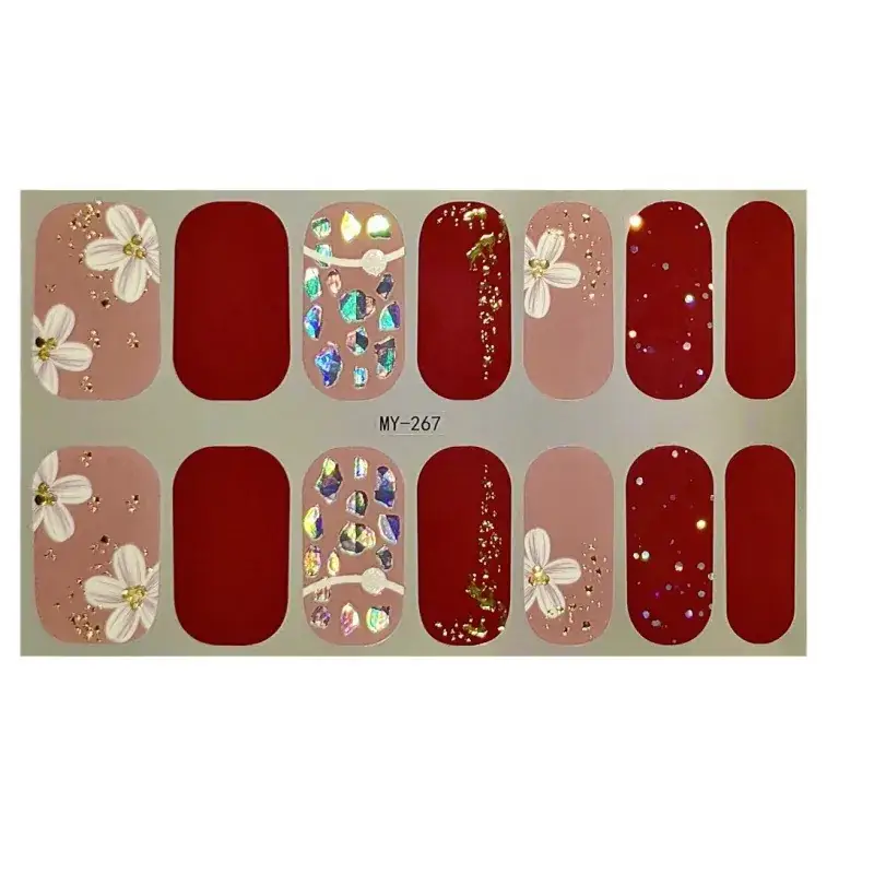 Waterproof Butterfly Nail Stickers Pink 5D Design - Image 41