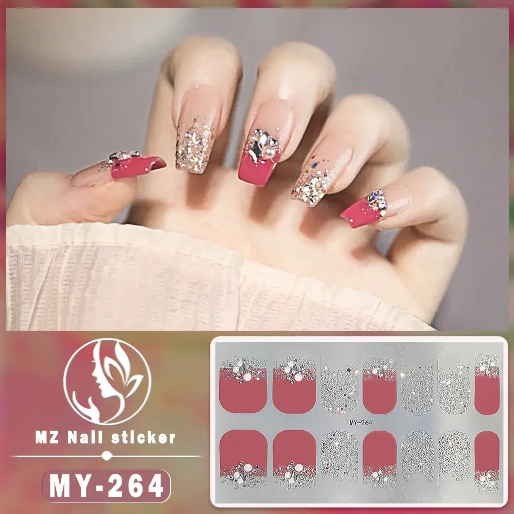 Waterproof Butterfly Nail Stickers Pink 5D Design - Image 10
