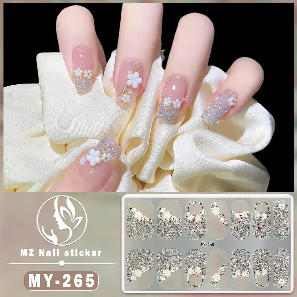 Waterproof Butterfly Nail Stickers Pink 5D Design - Image 11