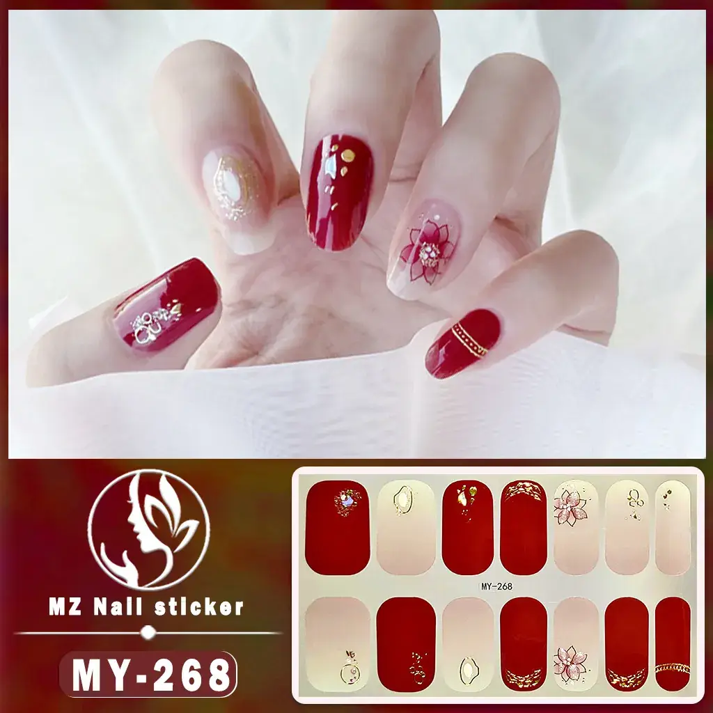Waterproof Butterfly Nail Stickers Pink 5D Design - Image 14