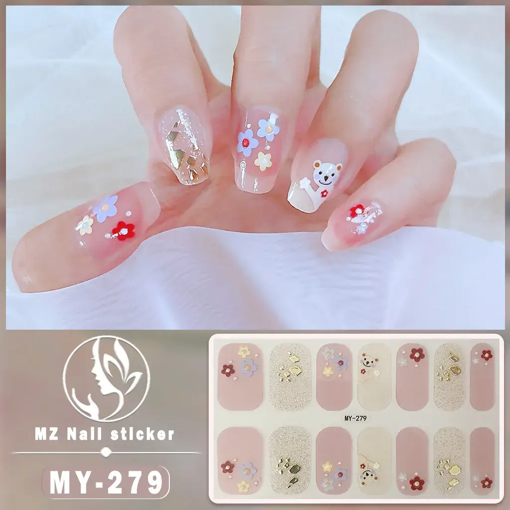 Waterproof Butterfly Nail Stickers Pink 5D Design - Image 25