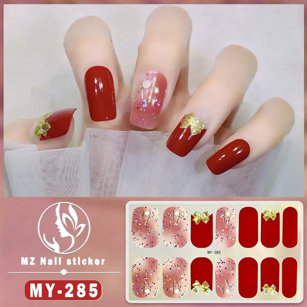 Waterproof Butterfly Nail Stickers Pink 5D Design - Image 31