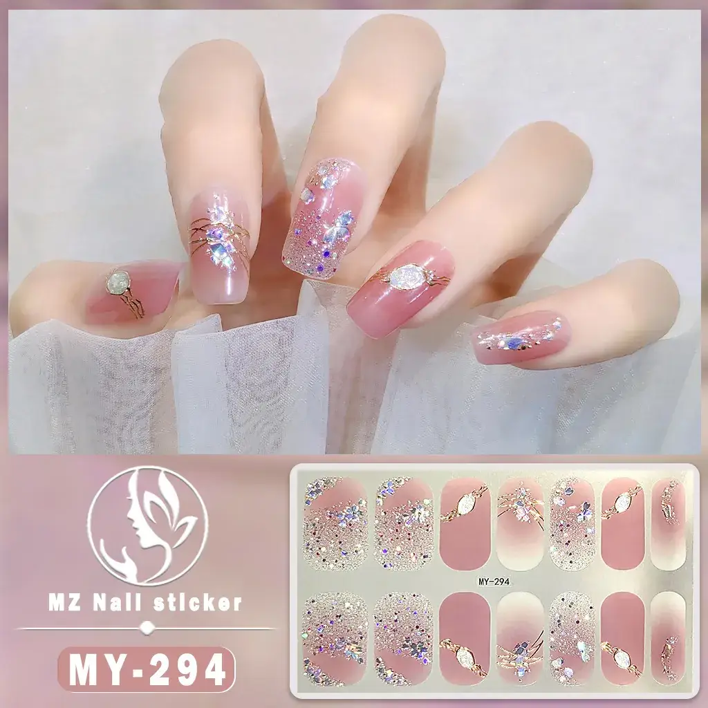 Waterproof Butterfly Nail Stickers Pink 5D Design - Image 39
