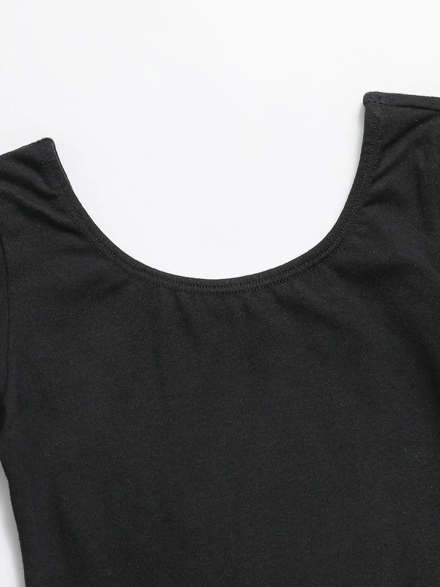 Black Ballet Dance Suit for Girls Short Sleeve Performance Wear — feature 6