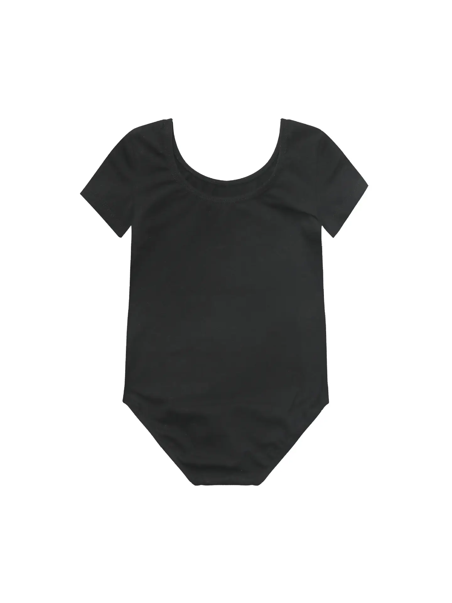 Black Ballet Dance Suit for Girls Short Sleeve Performance Wear — feature 7