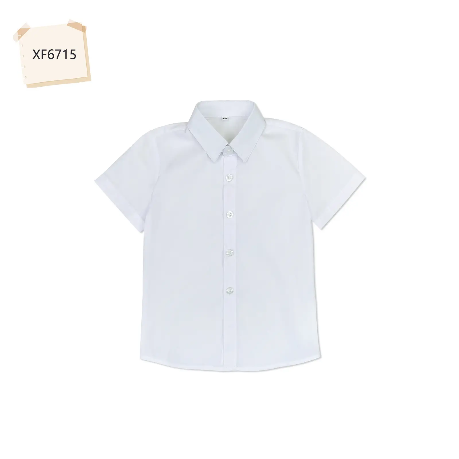 Kids V-Neck Sleeveless Shirt Navy Red White - Image 4