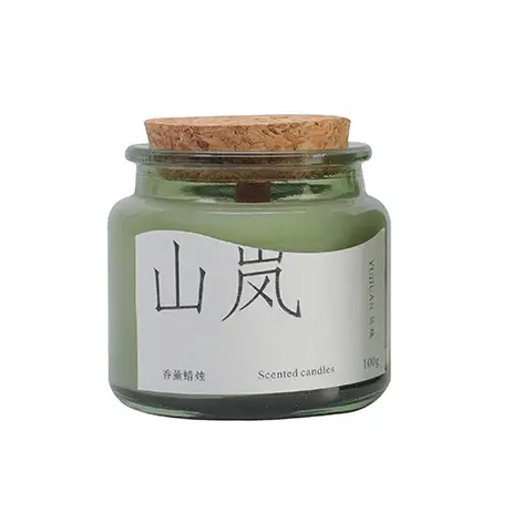Cork Green Cup Aromatherapy Candle Wholesale Soy Wax Aromatherapy Candle Cup Home Indoor Aromatherapy Creative Niche Gift