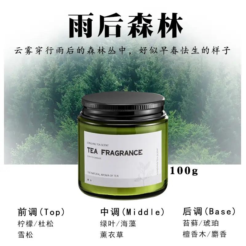 # Forest After Rain-Black Cap Retro Green Bottle