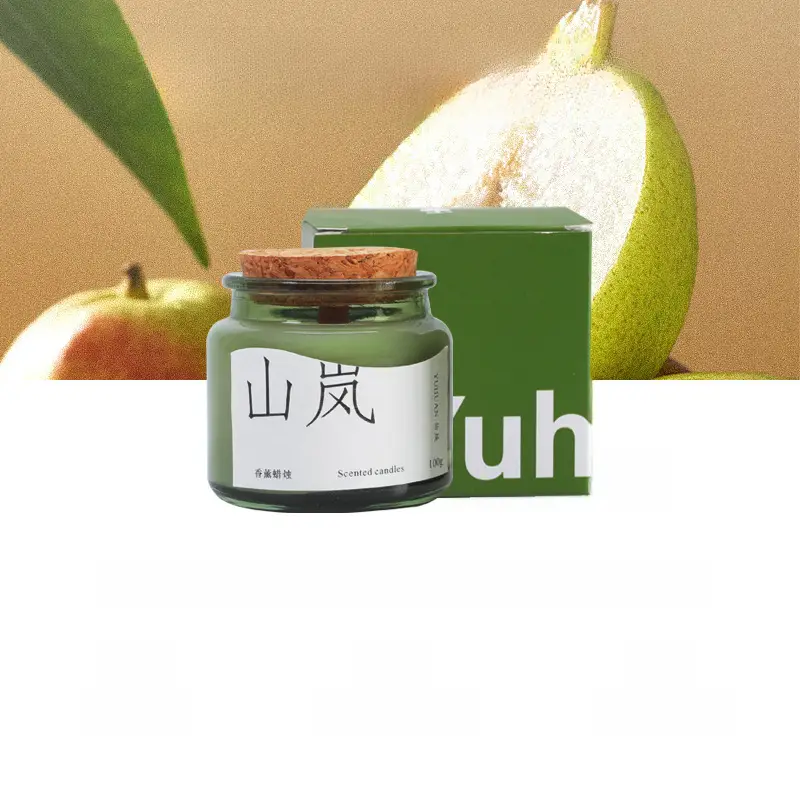 Cork Green Cup Aromatherapy Candle Wholesale Soy Wax Aromatherapy Candle Cup Home Indoor Aromatherapy Creative Niche Gift