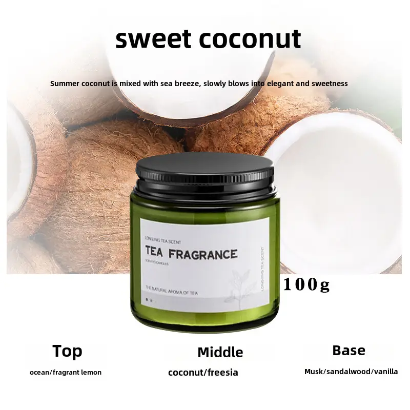 Cork Green Cup Aromatherapy Candle Wholesale Soy Wax Aromatherapy Candle Cup Home Indoor Aromatherapy Creative Niche Gift