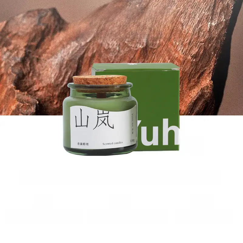 Cork Green Cup Aromatherapy Candle Wholesale Soy Wax Aromatherapy Candle Cup Home Indoor Aromatherapy Creative Niche Gift