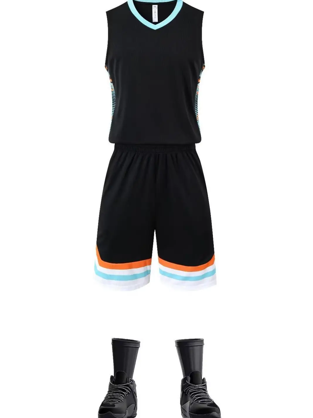 Orange Sleeveless Vest Suit for College Students Basketball Training - Image 10