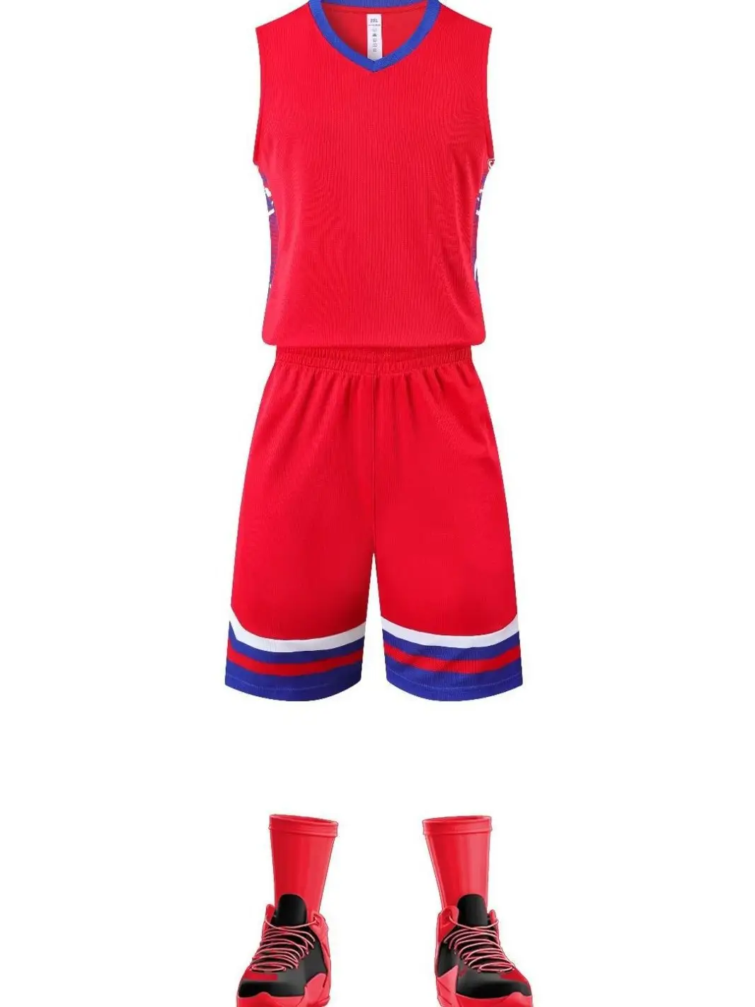 Orange Sleeveless Vest Suit for College Students Basketball Training - Image 11