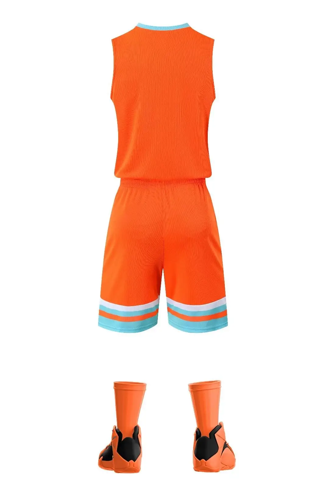Orange Sleeveless Vest Suit for College Students Basketball Training — feature 11