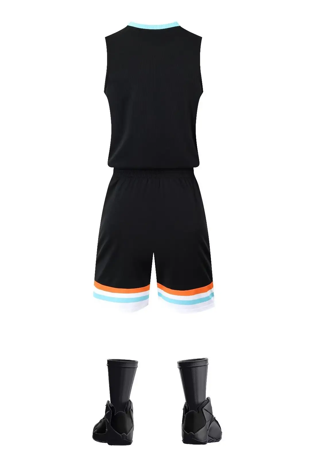 Orange Sleeveless Vest Suit for College Students Basketball Training — feature 14
