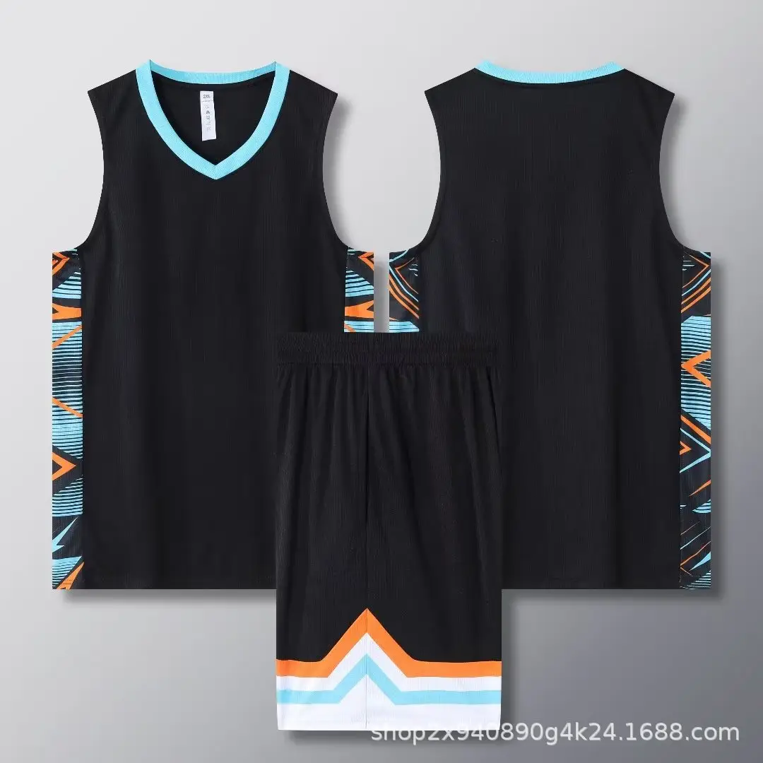 Orange Sleeveless Vest Suit for College Students Basketball Training — feature 15