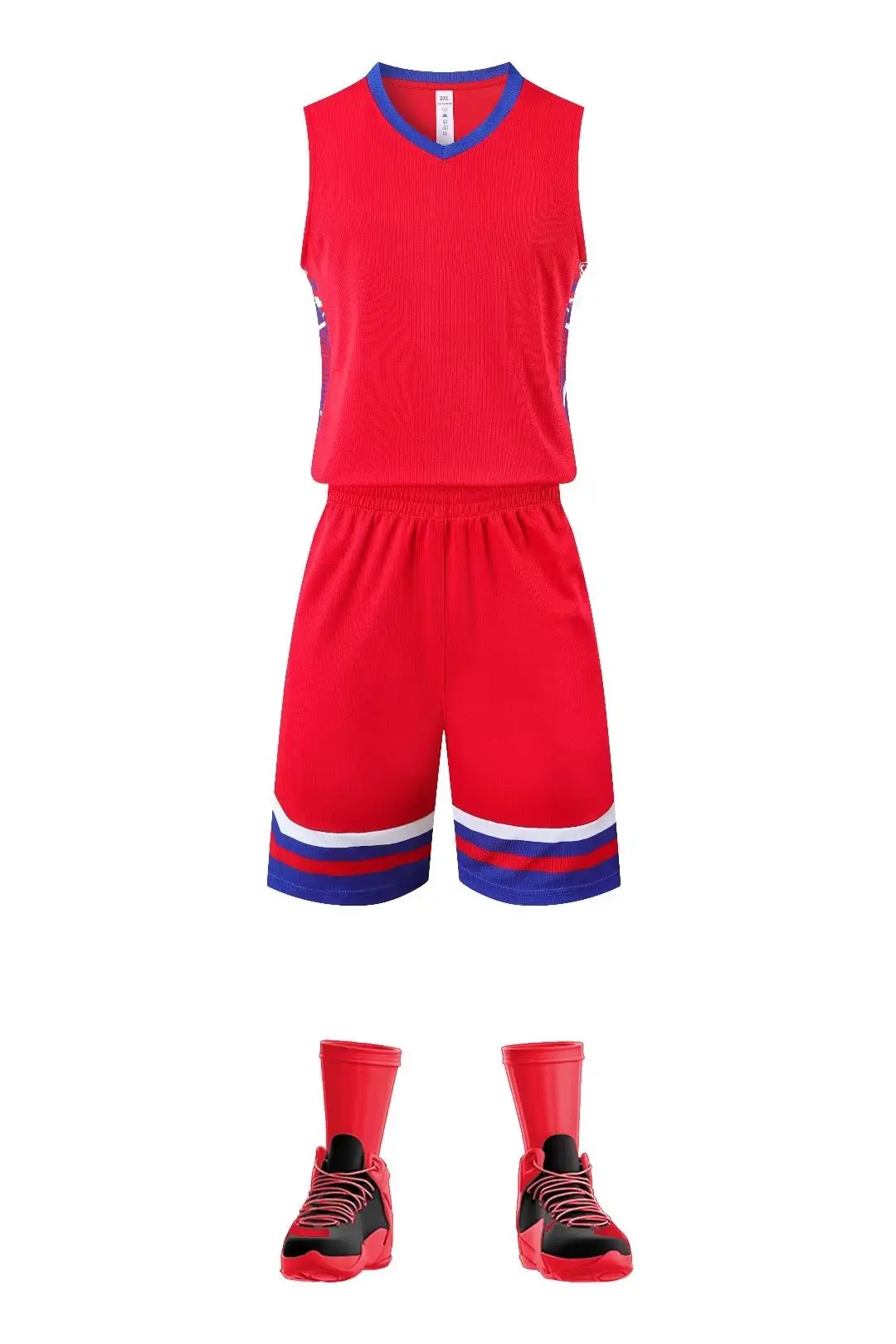 Orange Sleeveless Vest Suit for College Students Basketball Training — feature 16
