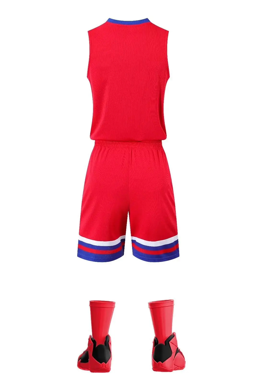 Orange Sleeveless Vest Suit for College Students Basketball Training — feature 17