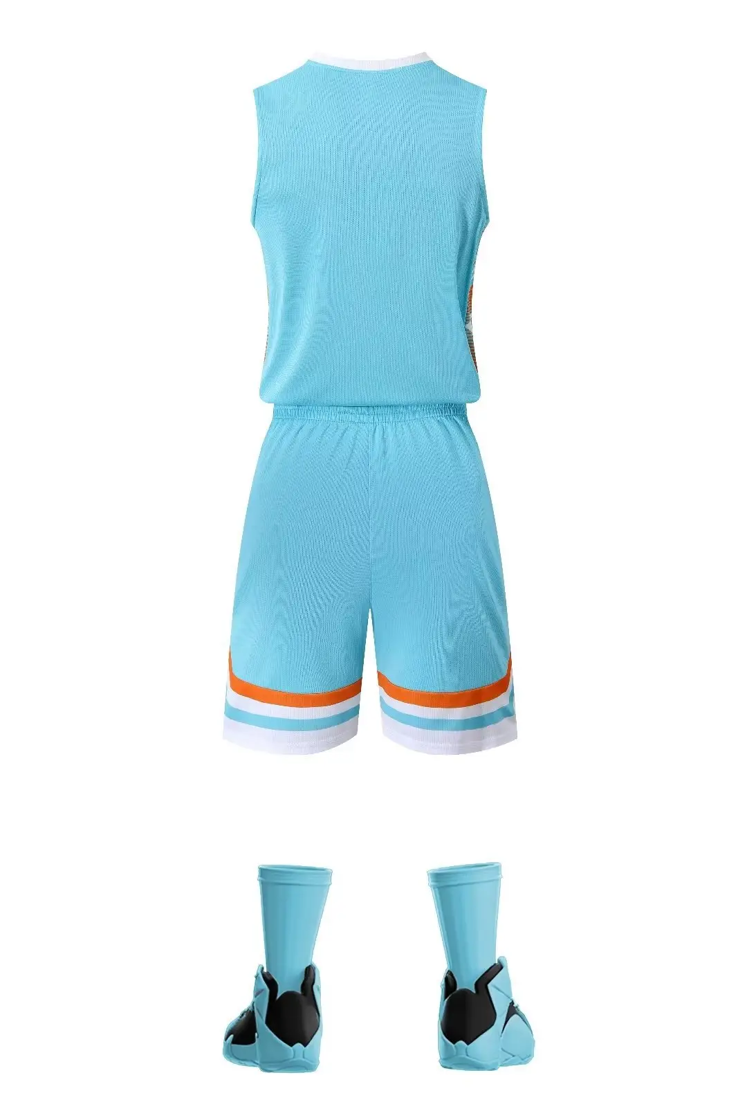 Orange Sleeveless Vest Suit for College Students Basketball Training — feature 20