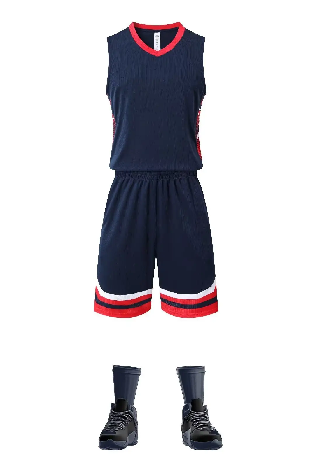 Orange Sleeveless Vest Suit for College Students Basketball Training — feature 22