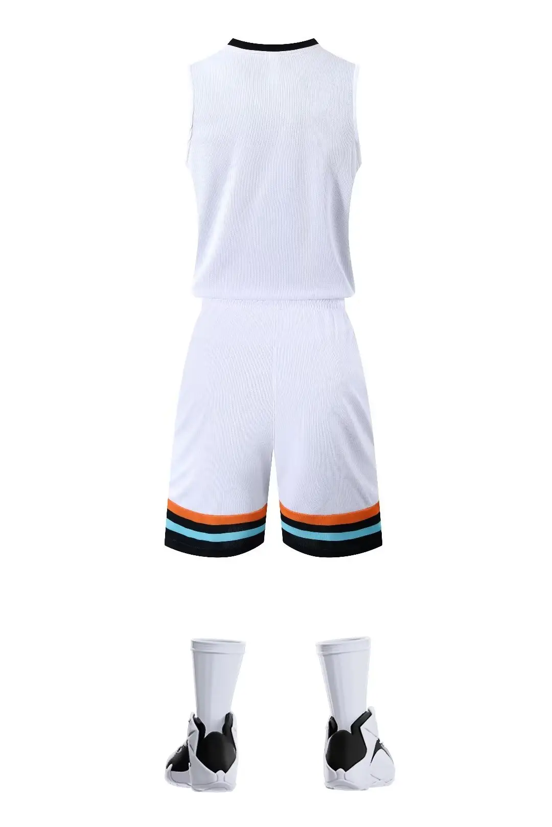 Orange Sleeveless Vest Suit for College Students Basketball Training — feature 5