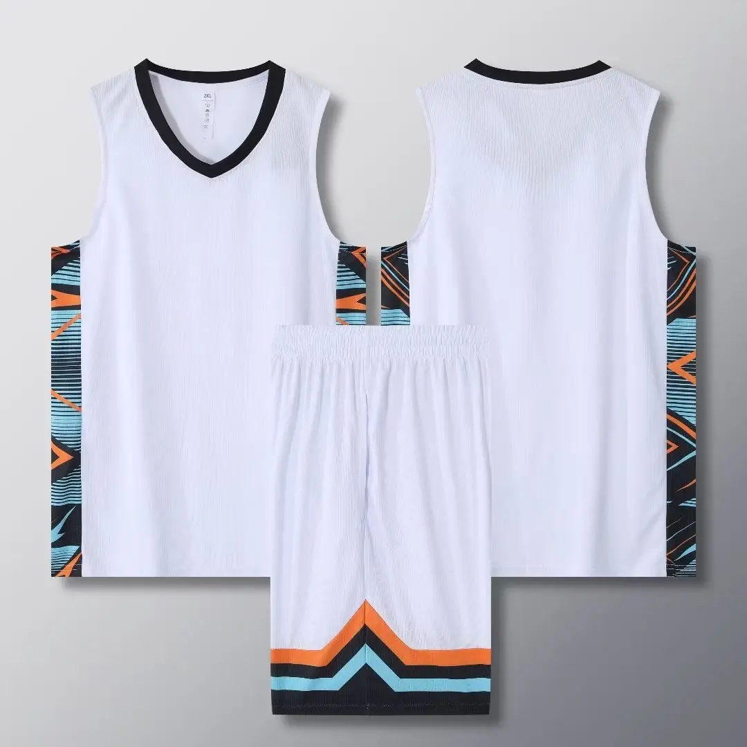 Orange Sleeveless Vest Suit for College Students Basketball Training — feature 6