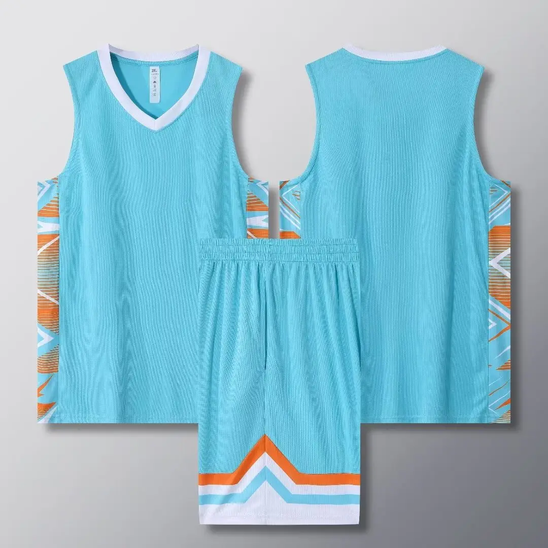 Orange Sleeveless Vest Suit for College Students Basketball Training - Image 5