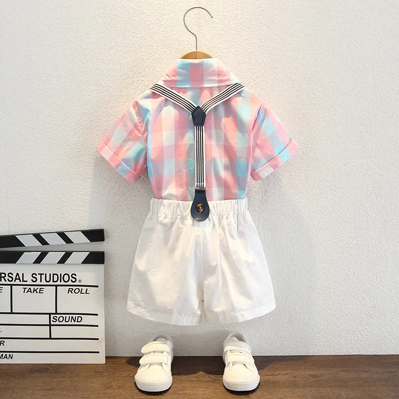 White Cotton Shorts for Boys Birthday One Year Old - Image 4