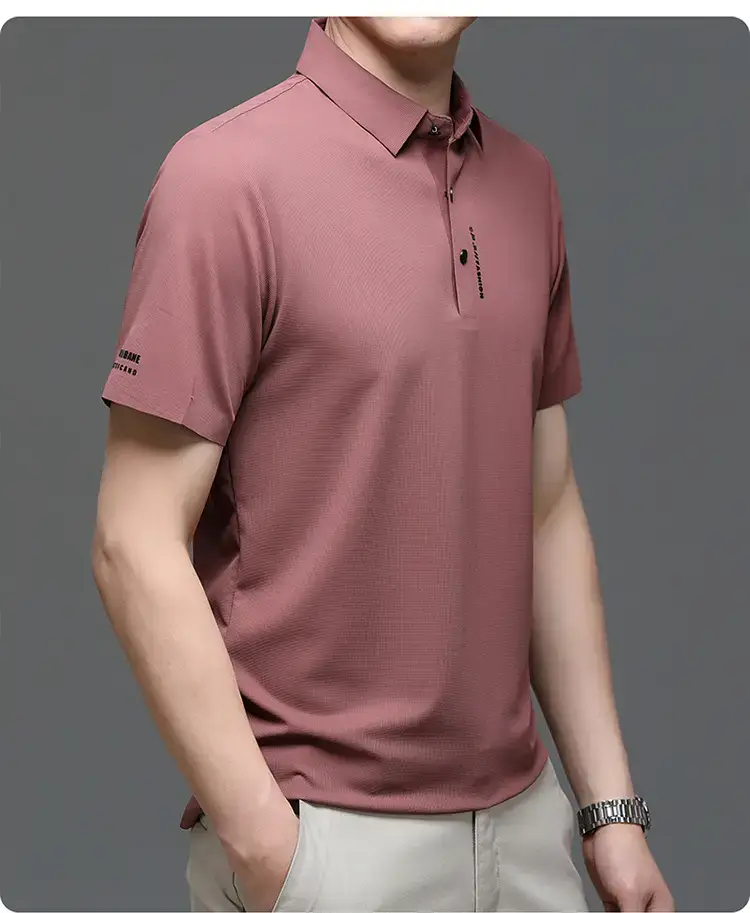 Men's Short Sleeve Polo Shirt Grey Slim Fit Summer 2023 — feature 29