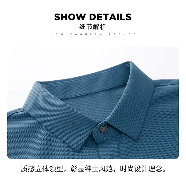 Men's Short Sleeve Polo Shirt Grey Slim Fit Summer 2023 — feature 30