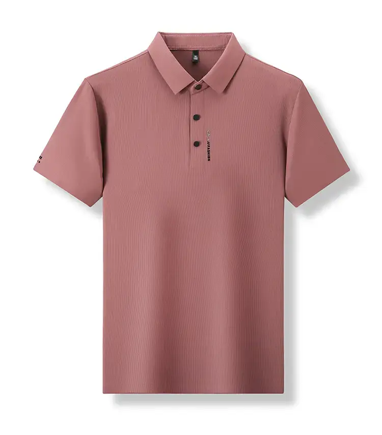 Men's Short Sleeve Polo Shirt Grey Slim Fit Summer 2023 — feature 9