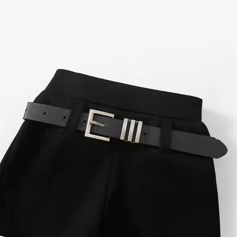 White High-Waisted Elastic Shorts for Girls