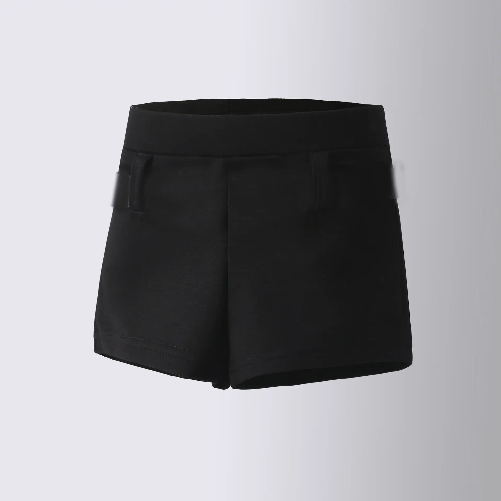 White High-Waisted Elastic Shorts for Girls