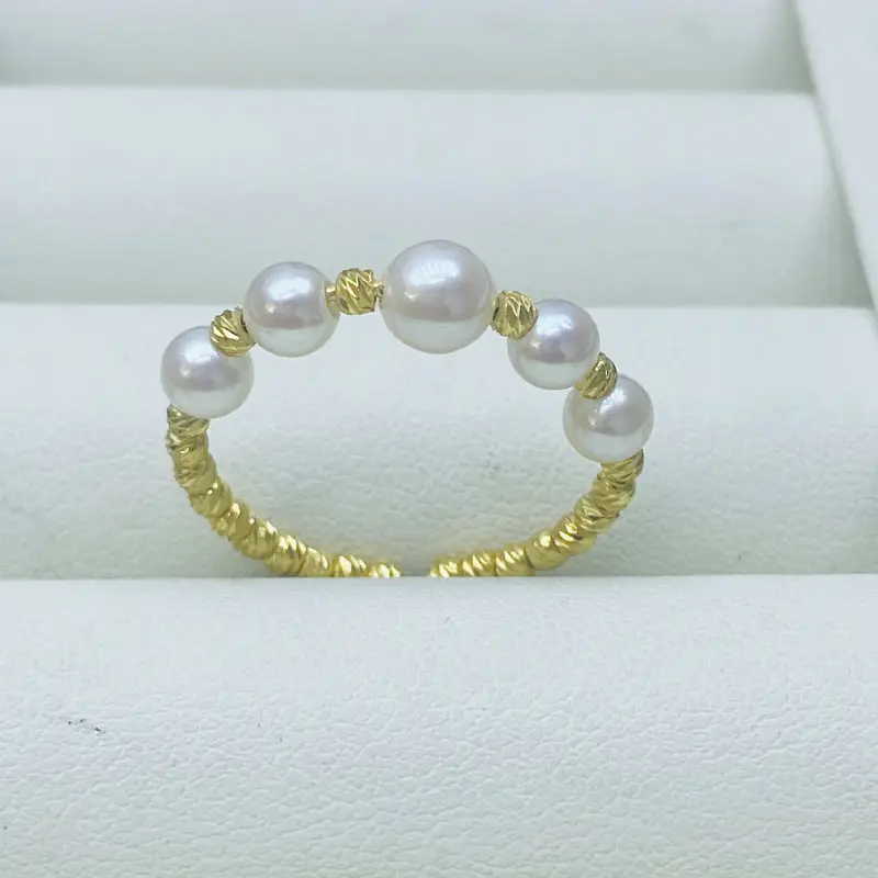 Freshwater Pearl Bracelet 4-5mm S925 Silver - Image 4