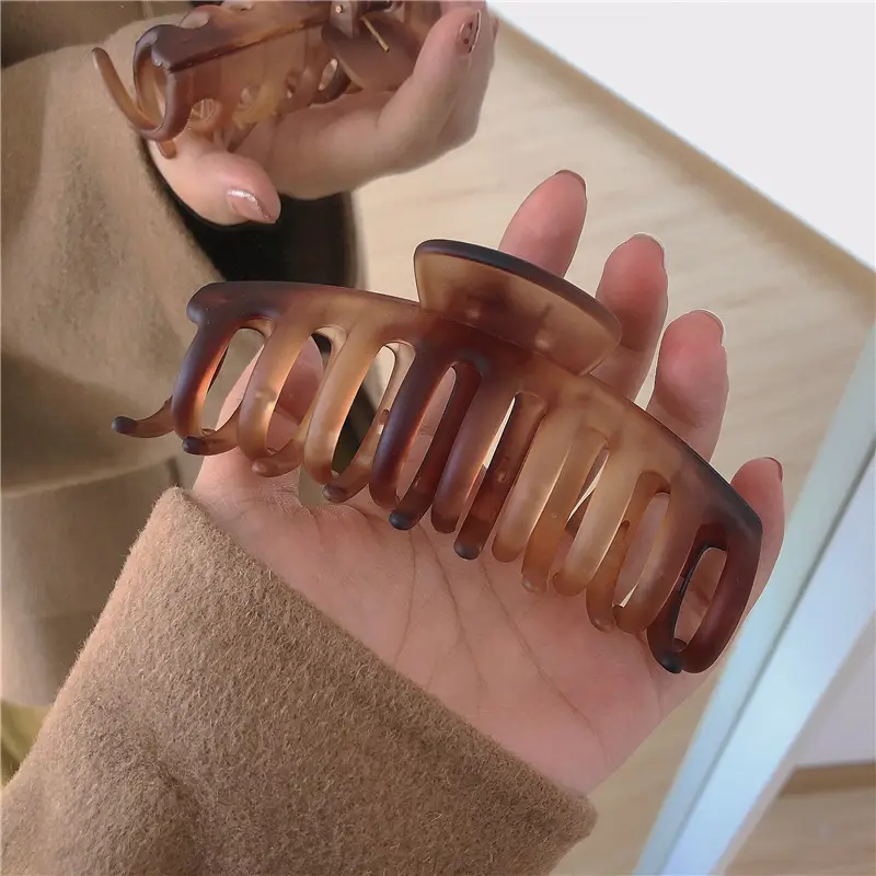 Amber Frosted Large Hair Clip for Women - Image 4