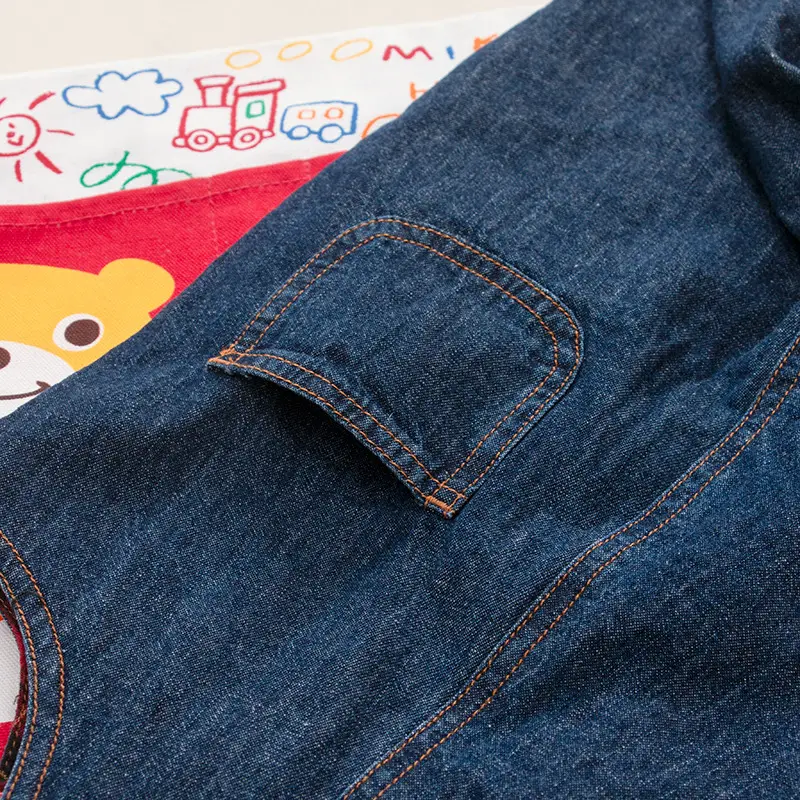 Children's Cartoon Bear Denim Overalls Set for Boys Girls