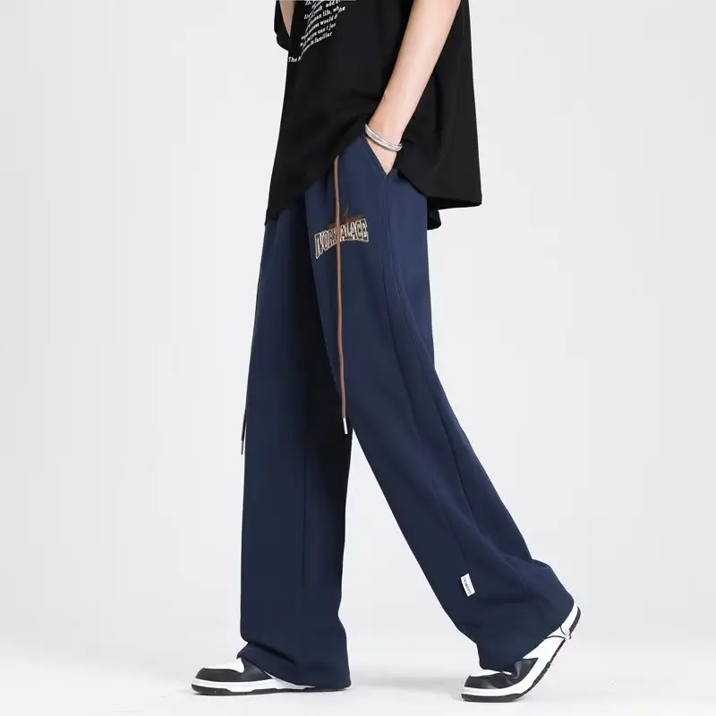Men's American Style Loose Pants Cream Summer - Image 3